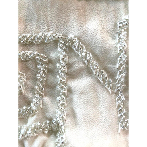 River Island - Sexy beige sequin open back sleeveless formal top women's size 6 - Picture 3 of 8